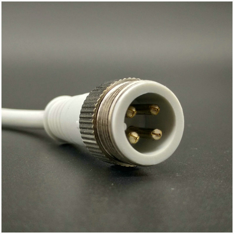 4PIN AC-DC Metal Head Extension Cord Waterproof Connector